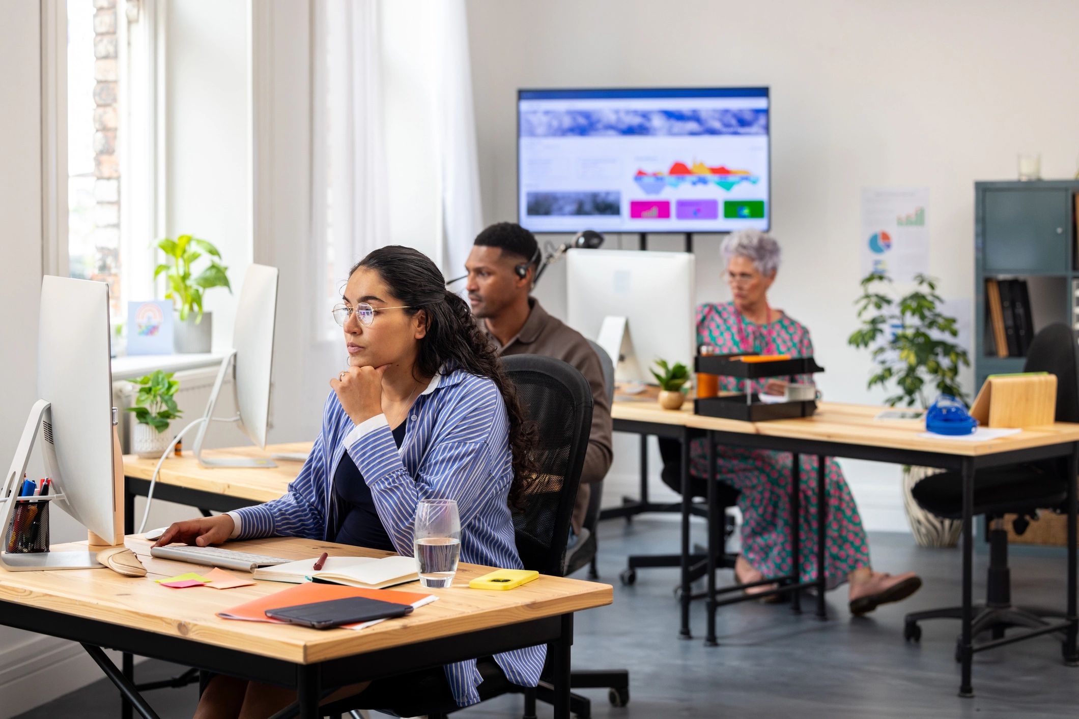 Office professional in a modern workplace